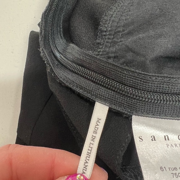 SANDRO Paris Priscilla Jumpsuit in Black Twist Back Chiffon Size US 2 - Picture 9 of 11